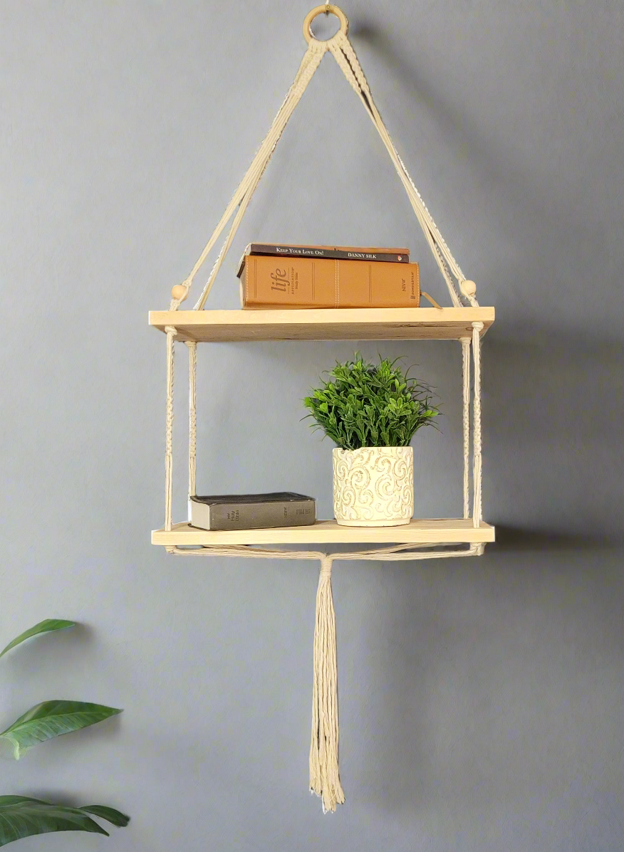 Macrame Double Shelf